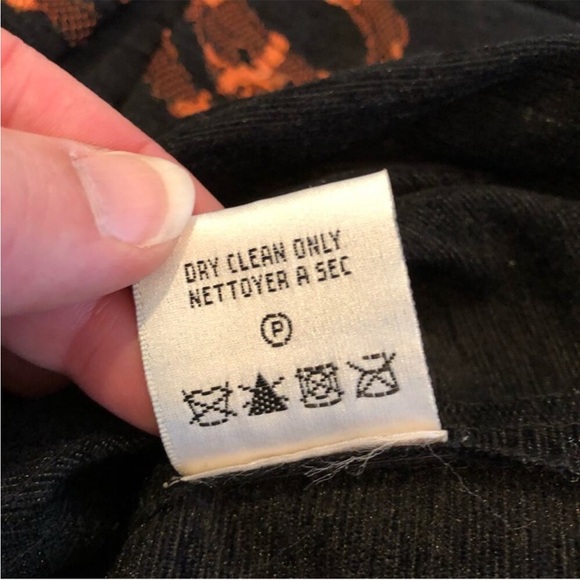 Yoana Baraschi black orange/copper metallic floral lace fit & flare dress size 2 - Picture 9 of 16